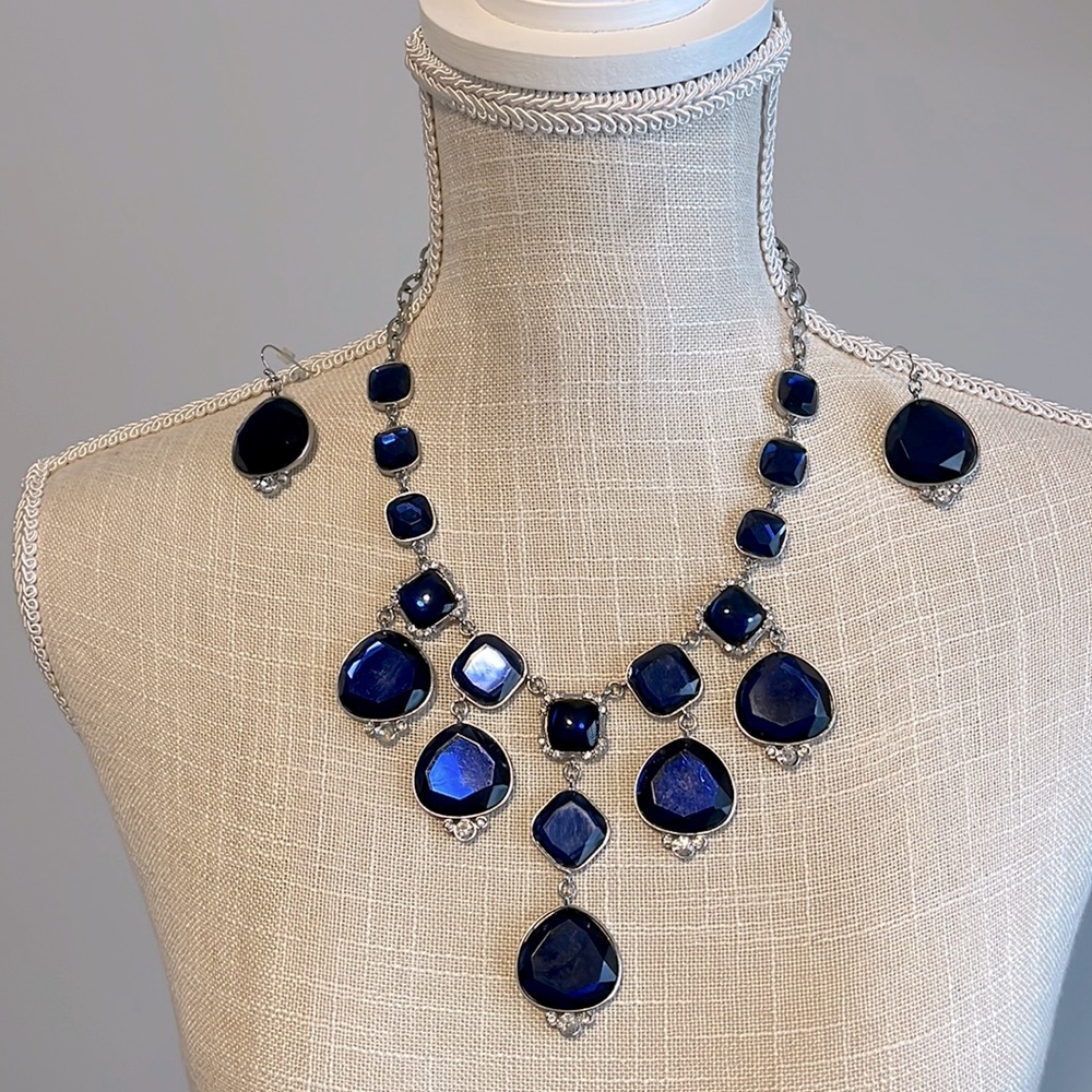 White House Black Market Statement Necklace and matching earrings